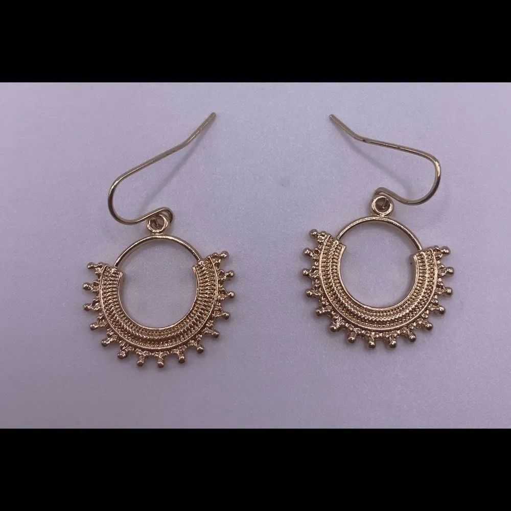 4/$20 Bohemian Gold Drop Earrings